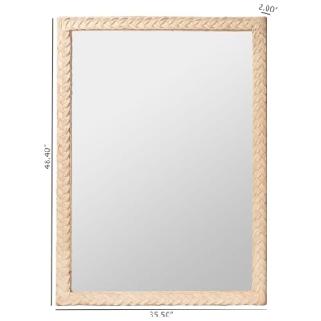 Stylish Rattan Wall Mirror for Japandi Decor