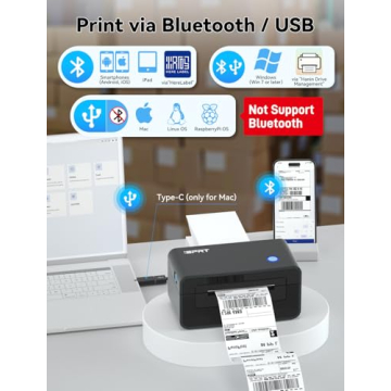 iDPRT Bluetooth Thermal Shipping Label Printer for All
