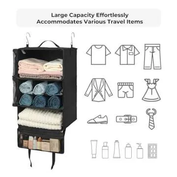 Hanging Packing Cubes for Travel - Collapsible Organizer