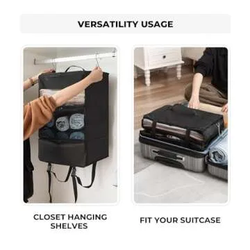 Hanging Packing Cubes for Travel - Collapsible Organizer