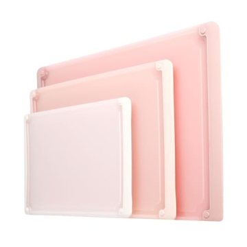 COOK WITH COLOR Extra Large Cutting Board Set, Jumbo-Sized Boards with Rubber Border for Enhanced Co...