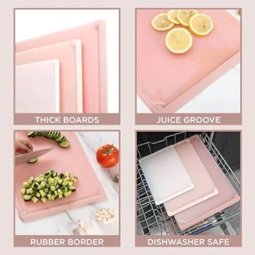 COOK WITH COLOR Extra Large Cutting Board Set, 3-Piece