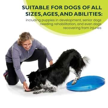 FitPAWS® Dog Balance Disc -Blue, 22" | Dog Exercise Equipment | Workout Tool for Strength, Core, Stability & Rehabilitation