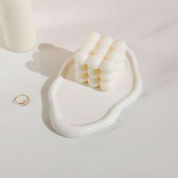 Owlcatcok Jewelry Tray Room Decor Aesthetic Cloud Jewelry Dish Ring Tray Key Tray Birthday Mother's Day Christmas For Women Ring holder ﻿ ﻿