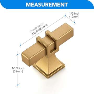 HOME EDIT 30 Pack Gold Cabinet Handles for Kitchen and Furniture