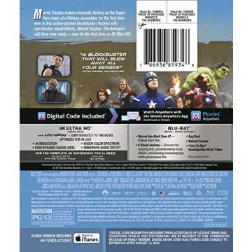 Marvel's The Avengers 4K UHD Blu-ray - Epic Superhero Adventure