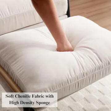 Ya-Home Mid-Century Accent Chair with Ottoman for Comfort