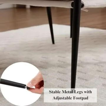 Ya-Home Mid-Century Accent Chair with Ottoman for Comfort