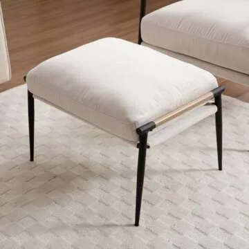 Ya-Home Mid-Century Accent Chair with Ottoman for Comfort