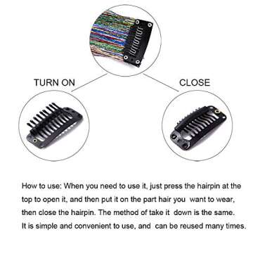 19.7 Inch Clip In Hair Fairy Tinsel Kit Clips Clip On Glitter Hair Tinsel Extensions 12 Colors