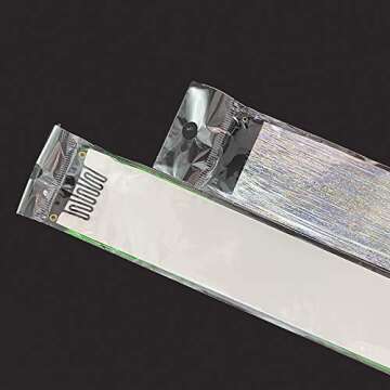 19.7 Inch Clip In Hair Fairy Tinsel Kit Clips Clip On Glitter Hair Tinsel Extensions 12 Colors