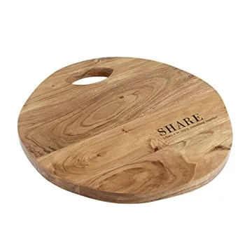 Santa Barbara Acacia Wood Serving Board, 16.5" Diameter
