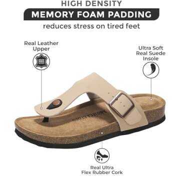 Project Cloud Genuine Leather Sandals for Women