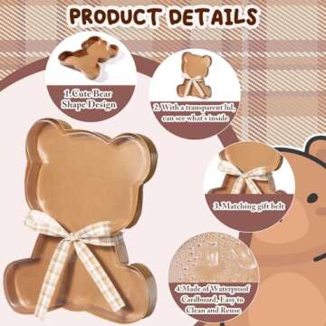 SiliFine Bear Shaped Box for Charcuterie and Gifts