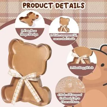 SiliFine Bear Shaped Box for Charcuterie and Gifts