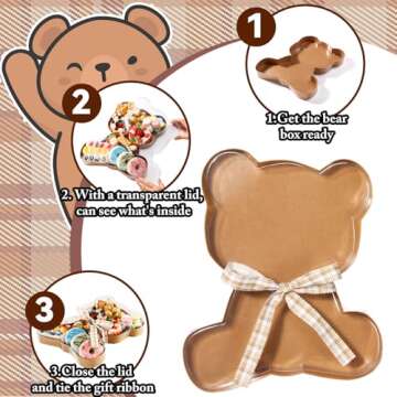 SiliFine Bear Shaped Box for Charcuterie and Gifts