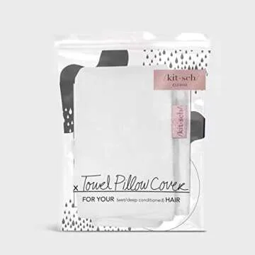 Kitsch Microfiber Towel Pillow Cover | Absorbent and Ultra Soft | for Standard Size Pillow Cooling Pillow case Cover for Drying Wet Hair | for Pillow Cases Standard Size (Ivory)