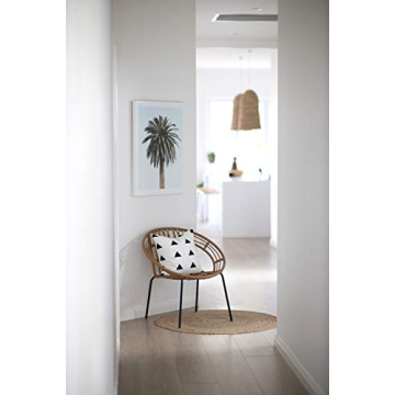 Two Queens Lane Boho Decorative Throw Pillow Covers ONLY for Couch, Sofa, or Bed, Boho, Geometric, Modern Decor Design, 100% Cotton and Vegan Faux Leather Set of 5, 18 x 18 inch, Brooklyn 5-Piece Set