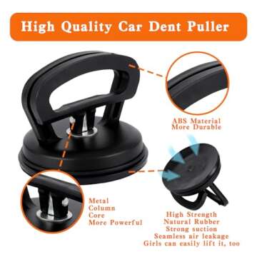 YHKDFGNZ Dent Puller, 7 Pack Car Dent Puller Car Dent Removal Kit Suction Cup Dent Puller Dent Remover Tool and Dent Repair Kit Handle Lifter for Cars Body,Glass,Screen,Objects Moving