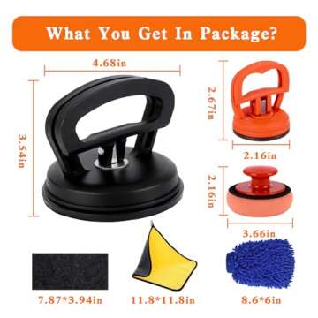 YHKDFGNZ Dent Puller, 7 Pack Car Dent Puller Car Dent Removal Kit Suction Cup Dent Puller Dent Remover Tool and Dent Repair Kit Handle Lifter for Cars Body,Glass,Screen,Objects Moving
