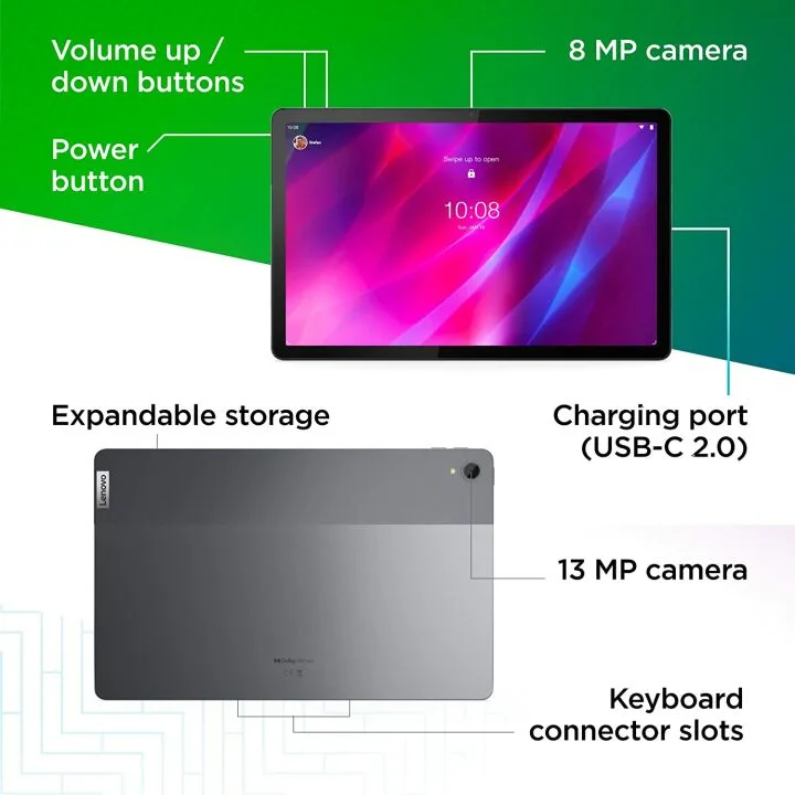 Lenovo Tab P11 Plus 2021 11" Tablet with Long Battery