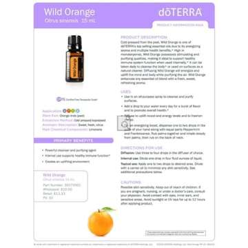 doTERRA Wild Orange Essential Oil - 15 mL, Pack of 1