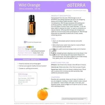 doTERRA Wild Orange Essential Oil - Uplifting Aroma