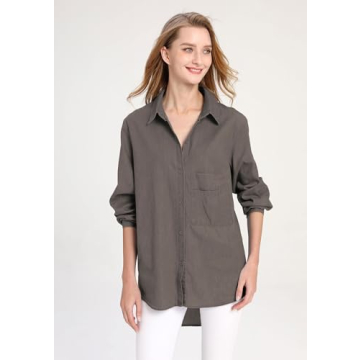 Minibee Women's Cotton Linen Blouse - Versatile & Stylish