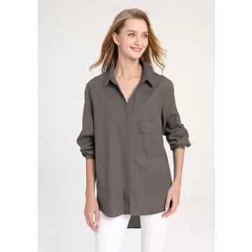 Minibee Women's Cotton Linen Blouse - Versatile & Stylish