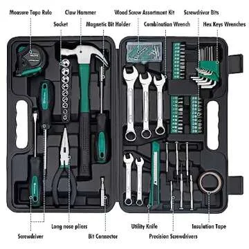 CARTMAN 148 Piece Automotive and Household Tool Set for Car Lovers and Home Repairs