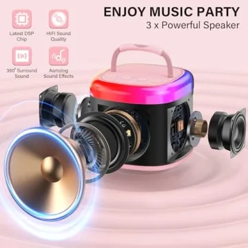 JYX Mini Karaoke Machine for Kids - Ultimate Fun Portable Speaker