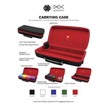 Dex Protection Card Deck Carrying Case | The Ultimate Tabletop Gaming Storage Solution | Hard Sided Carrying Case| 550+ Card Storage | Play Mat Storage | Dice Pouch Included