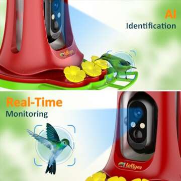 Hummingbird Feeder Camera,Ideal Gift for Bird Lovers