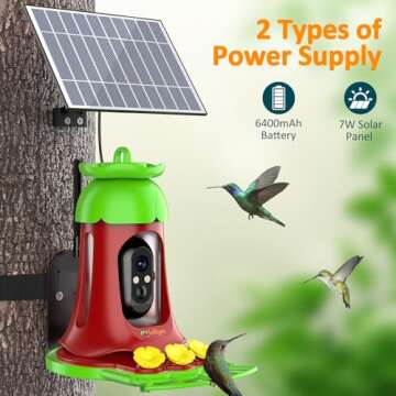 Hummingbird Feeder Camera,Ideal Gift for Bird Lovers
