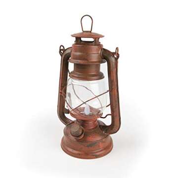 Nebo Old Red Lantern , Rustic Red