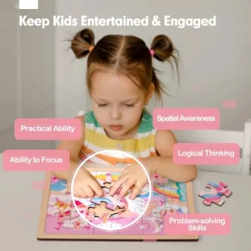 hahahaland 3-Pack Wooden Puzzles for Kids 3-5