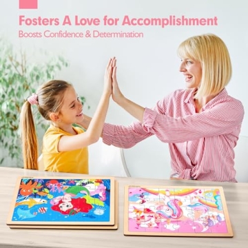 hahahaland 3-Pack Wooden Puzzles for Kids 3-5