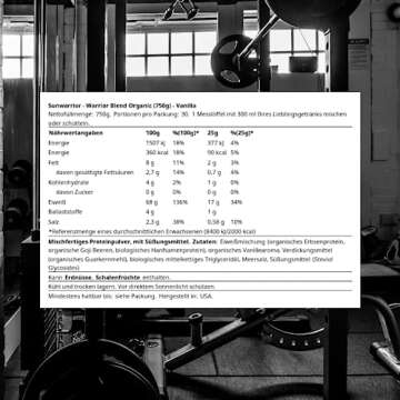 Sunwarrior Warrior Blend - Organic Vegan Plant Protein Powder with BCAAs and Pea Protein - Dairy free, Gluten Free, Soy Free, Non- GMO, Plant based protein powder, Sugar free and Keto Friendly