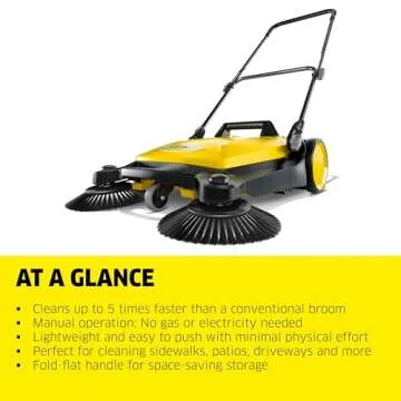 Kärcher S 4 Twin Push Sweeper - Fast Quiet Outdoor Cleaning
