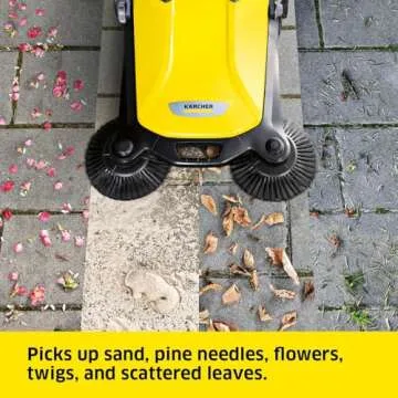 Kärcher S 4 Twin Push Sweeper - Fast Quiet Outdoor Cleaning
