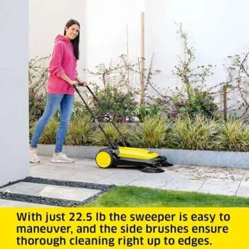 Kärcher S 4 Twin Push Sweeper - Fast Quiet Outdoor Cleaning