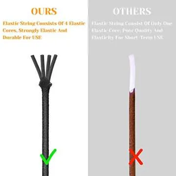 Elastic String for Bracelets, Selizo Elastic Cord for Jewelry, Stretchy String for Necklace Making, Beading and Sewing (1.2 MM, 109 Yards, Black)