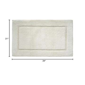 Amrapur Overseas Bath Mat Set - Luxury Cotton, Non-Slip, Dusty Rose
