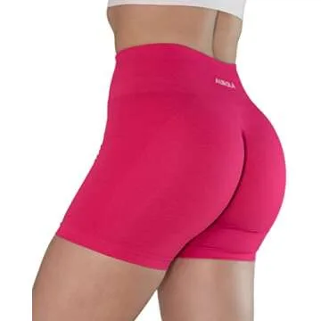 AUROLA Intensify V2.0 Women's Workout Shorts Athletic Running Shorts, Seamless High Waist Sport Gym Yoga Shorts 3.6 Pink