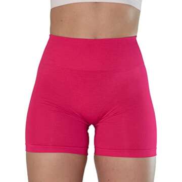 AUROLA Intensify V2.0 Women's Workout Shorts Athletic Running Shorts, Seamless High Waist Sport Gym Yoga Shorts 3.6 Pink