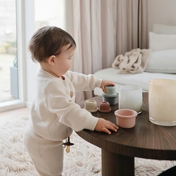 Mushie Stacking Cups Toy for Early Learning Fun