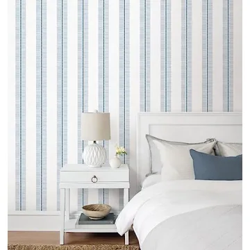 NextWall Beach Towel Stripe Peel Stick Wallpaper