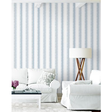 NextWall Beach Towel Stripe Peel Stick Wallpaper