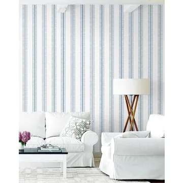 NextWall Beach Towel Stripe Peel Stick Wallpaper
