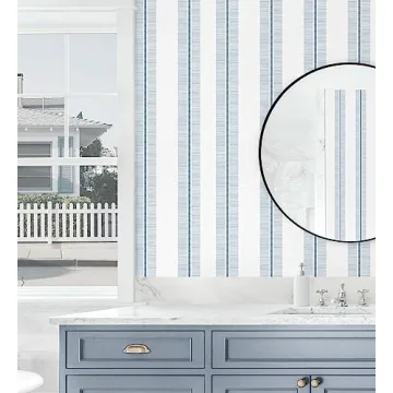 NextWall Beach Towel Stripe Peel Stick Wallpaper